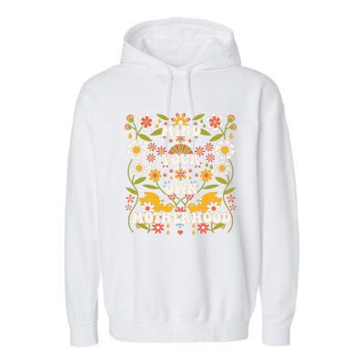 Mind Your Own Funny Hippie Mother's Day Floral Mom Mama Garment-Dyed Fleece Hoodie