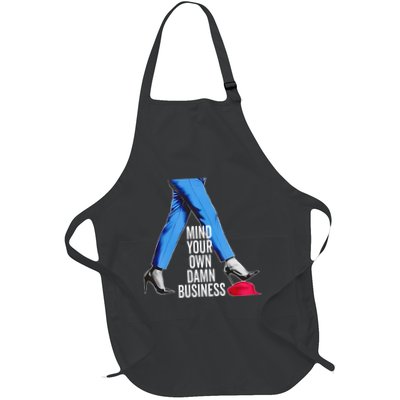 Mind Your Own Damn Business Kamala Harris High Heels Red Hat Full-Length Apron With Pockets