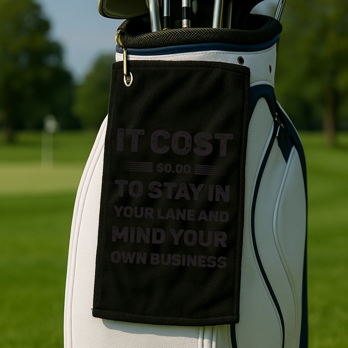 Mind Your Own Business Minding Your Own Business Quote Golf Towel