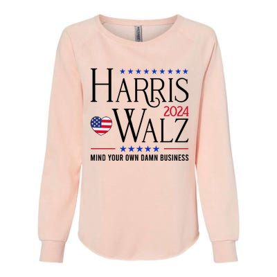 Mind Your Own Dawn Business Harris Walz 2024 Womens California Wash Sweatshirt