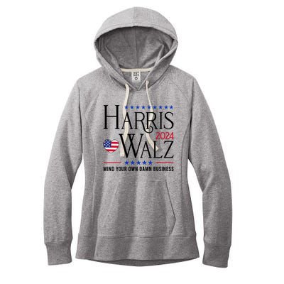 Mind Your Own Dawn Business Harris Walz 2024 Women's Fleece Hoodie