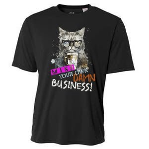 Mind Your Own Damn Business Cat Lady Cooling Performance Crew T-Shirt