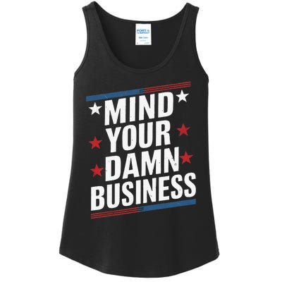 Mind Your Own Damn Business Harris Wallz Ladies Essential Tank