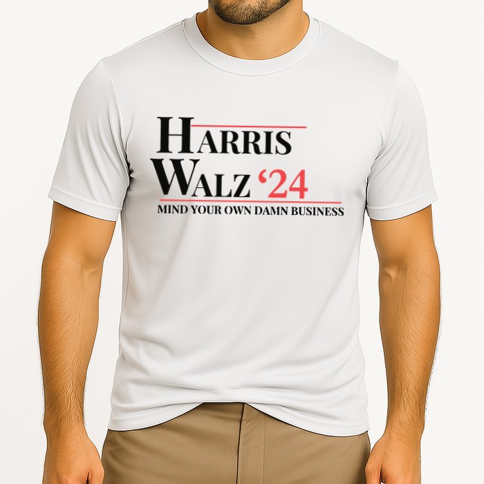 Mind Your Own Damn Business Harris Walz 2024 Cooling Performance Crew T-Shirt