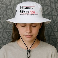 Mind Your Own Damn Business Harris Walz 2024 Bucket Hat
