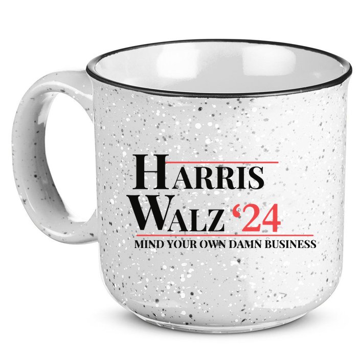 Mind Your Own Damn Business Harris Walz 2024 15oz Campfire Ceramic Mug