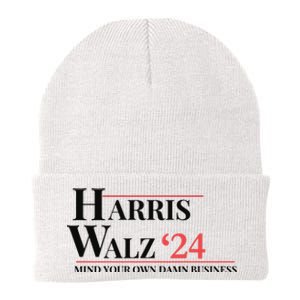 Mind Your Own Damn Business Harris Walz 2024 Knit Cap Winter Beanie