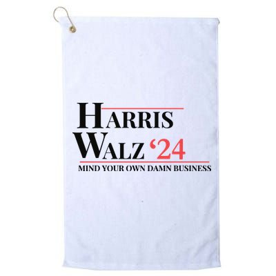 Mind Your Own Damn Business Harris Walz 2024 Golf Towel