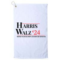 Mind Your Own Damn Business Harris Walz 2024 Golf Towel