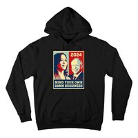 Mind Your Own Damn Business Funny Kamala Harris Tim Walz Hoodie