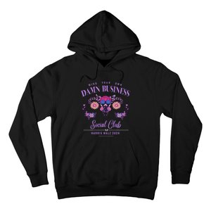 Mind Your Own Damn Business Harris Walz Waltz 2024 Floral Hoodie