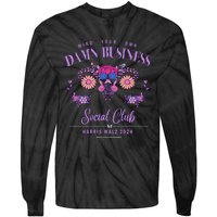 Mind Your Own Damn Business Harris Walz Waltz 2024 Floral Tie-Dye Long Sleeve Shirt