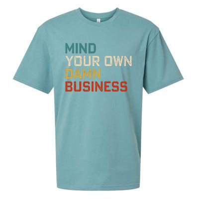 Mind Your Own Damn Business Harris Walz President Vp 2024 Sueded Cloud Jersey T-Shirt