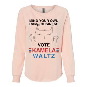 Mind Your Own Damn Business Harris Waltz Childless Cat Lady Womens California Wash Sweatshirt