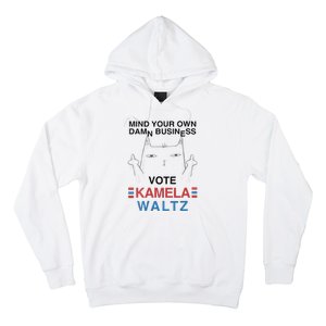 Mind Your Own Damn Business Harris Waltz Childless Cat Lady Hoodie