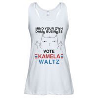 Mind Your Own Damn Business Harris Waltz Childless Cat Lady Ladies Essential Flowy Tank