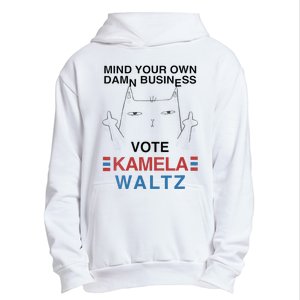 Mind Your Own Damn Business Harris Waltz Childless Cat Lady Urban Pullover Hoodie