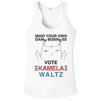 Mind Your Own Damn Business Harris Waltz Childless Cat Lady Ladies PosiCharge Competitor Racerback Tank