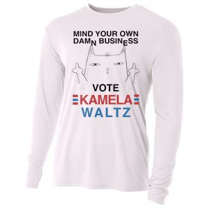 Mind Your Own Damn Business Harris Waltz Childless Cat Lady Cooling Performance Long Sleeve Crew