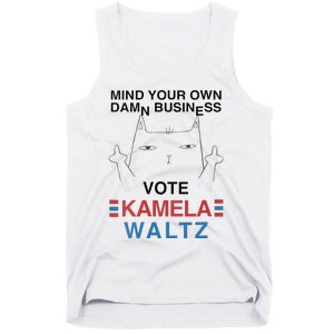 Mind Your Own Damn Business Harris Waltz Childless Cat Lady Tank Top