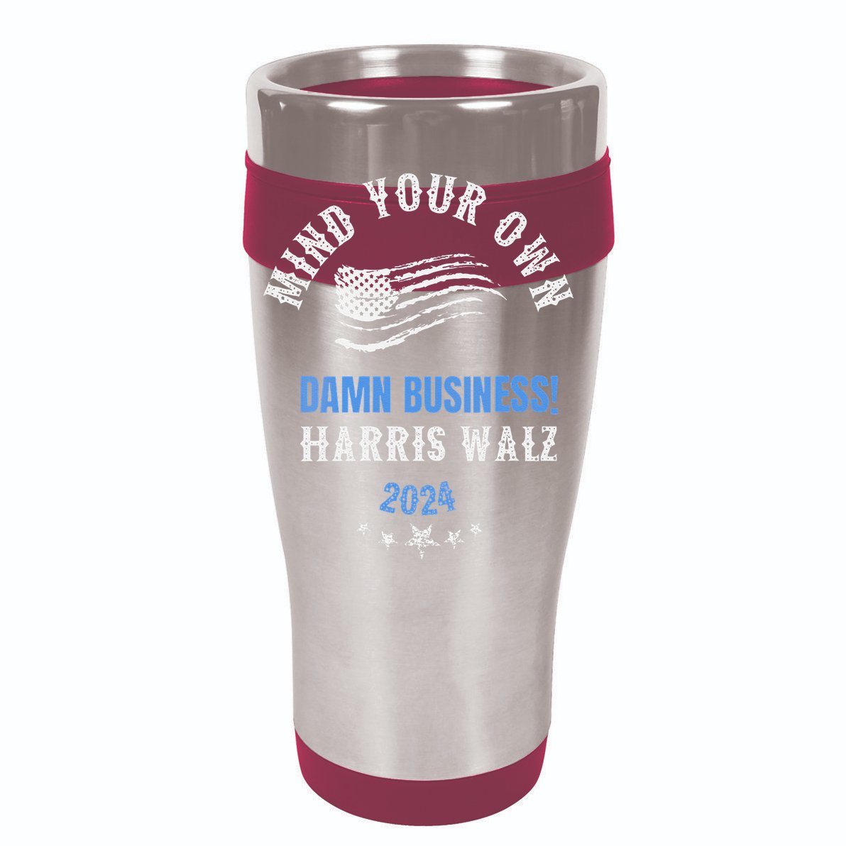 Mind Your Own Damn Business! Harris Walz Election 2024 V-Neck T-Shirt
