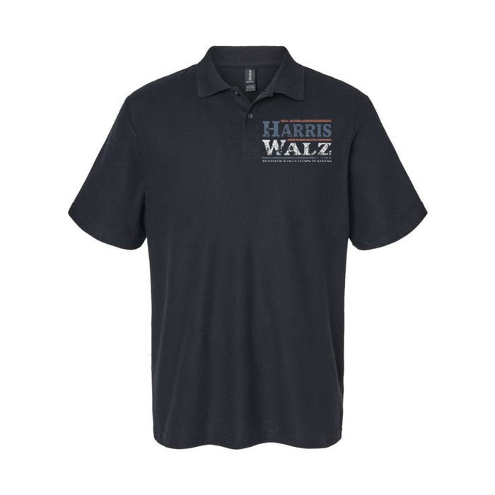 Mind Your Own Damn Business Harris Waltz 2024 Election Softstyle Adult Sport Polo