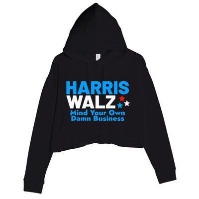 Mind Your Own Damn Business Crop Fleece Hoodie