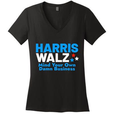 Mind Your Own Damn Business Women's V-Neck T-Shirt