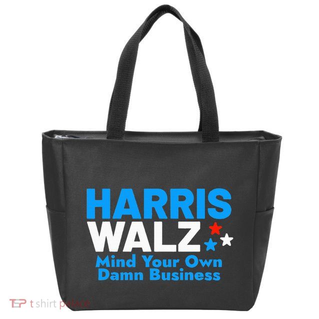 Mind Your Own Damn Business Zip Tote Bag