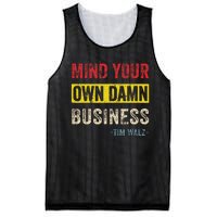 Mind Your Own Damn Business Harris Walz 2024 For President Mesh Reversible Basketball Jersey Tank