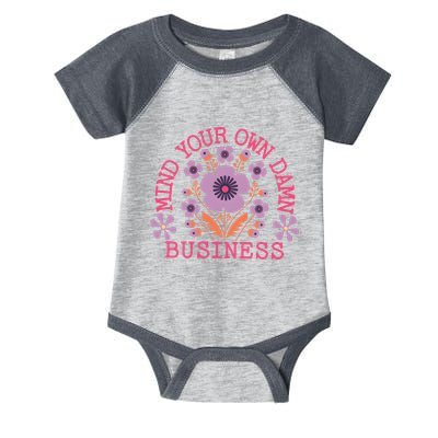 Mind Your Own Business Sarcastic Infant Baby Jersey Bodysuit