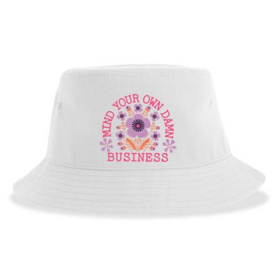 Mind Your Own Business Sarcastic Sustainable Bucket Hat