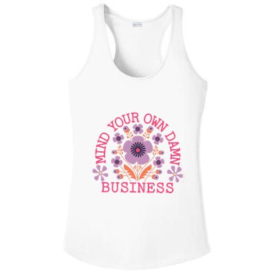 Mind Your Own Business Sarcastic Ladies PosiCharge Competitor Racerback Tank