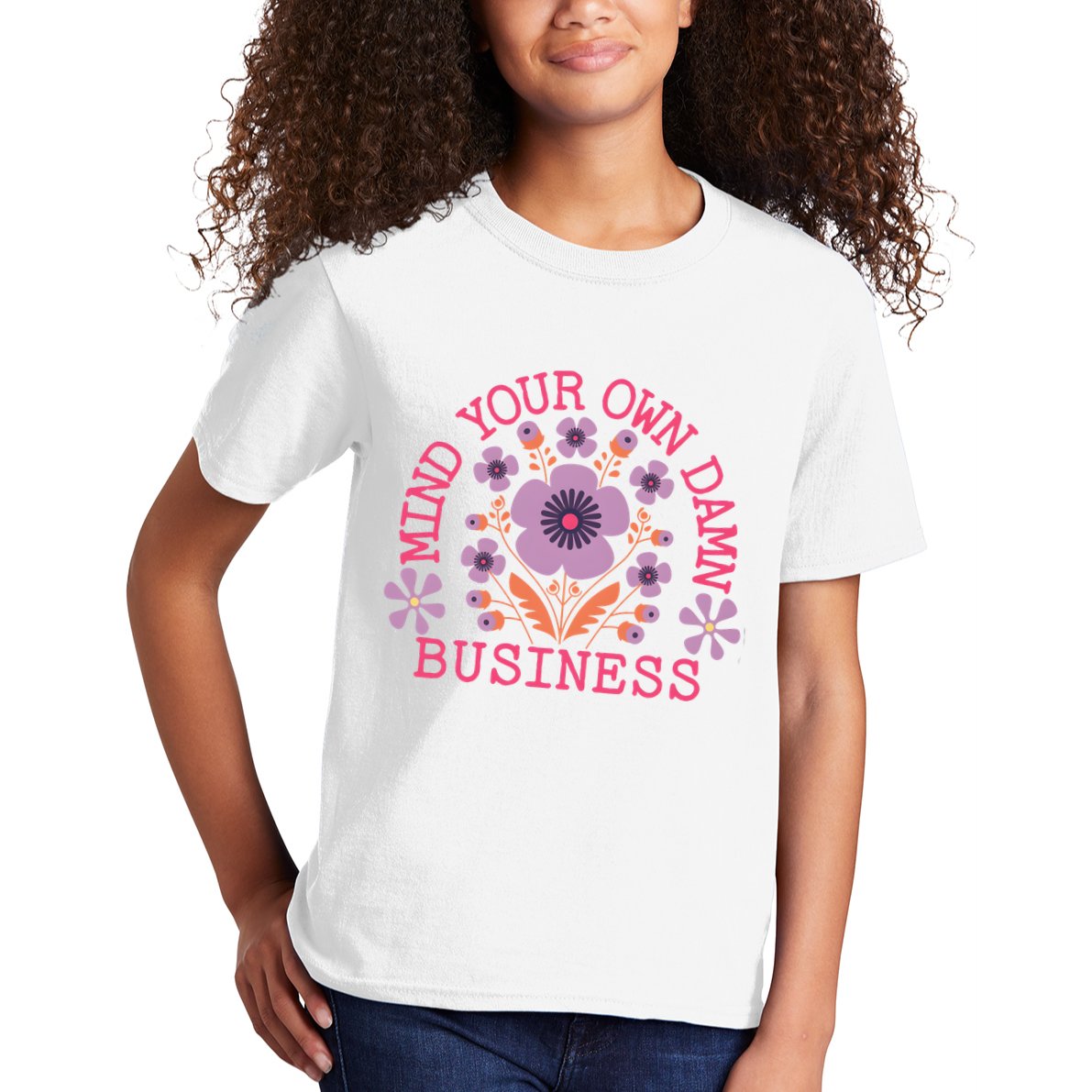 Mind Your Own Business Sarcastic Kids T-Shirt