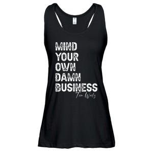 Mind Your Own Damn Business Kamala Harris Tim Walz President Ladies Essential Flowy Tank