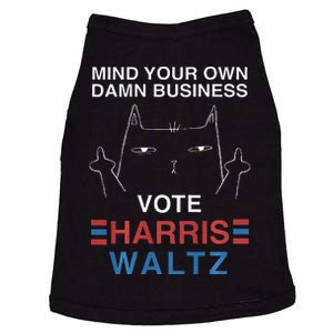 Mind Your Own Damn Business Harris Waltz Cat Lady Doggie Tank