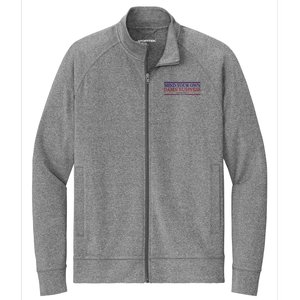 Mind Your Own Damn Business Kamala Harris Tim Walz Stretch Full-Zip Cadet Jacket