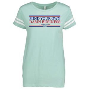 Mind Your Own Damn Business Kamala Harris Tim Walz Enza Ladies Jersey Football T-Shirt