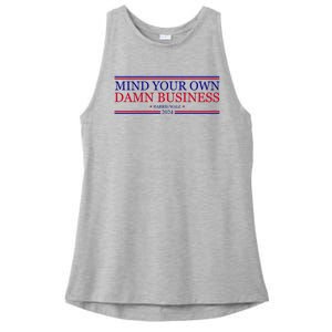 Mind Your Own Damn Business Kamala Harris Tim Walz Ladies PosiCharge Tri-Blend Wicking Tank