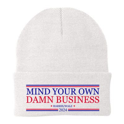 Mind Your Own Damn Business Kamala Harris Tim Walz Beanie