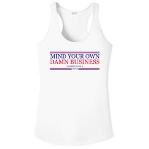 Mind Your Own Damn Business Kamala Harris Tim Walz Ladies PosiCharge Competitor Racerback Tank