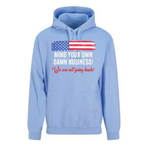 Mind Your Own Damn Business WeRe Not Going Back Harris 2024 Unisex Surf Hoodie