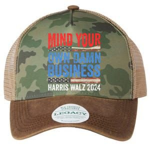 Mind Your Own Damn Business Harris Waltz 2024 Democrat Legacy Tie Dye Trucker Hat