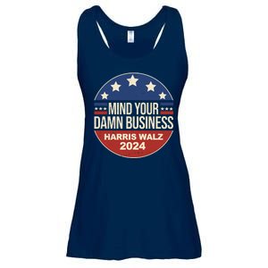 Mind Your Own Damn Business Harris Walz 2024 Election Ladies Essential Flowy Tank