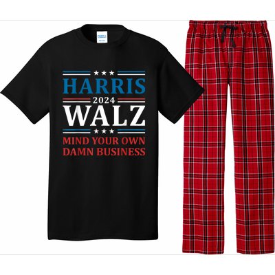 Mind Your Own Damn Business Harris Walz Waltz 2024 Pajama Set