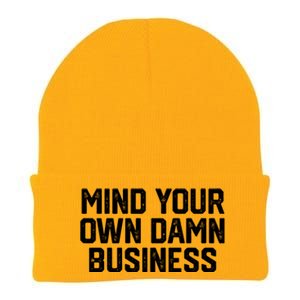 Mind Your Own Damn Business Harris Waltz 2024 Election Knit Cap Winter Beanie