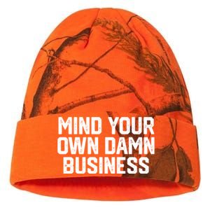 Mind Your Own Damn Business Harris Waltz 2024 Election Kati Licensed 12" Camo Beanie