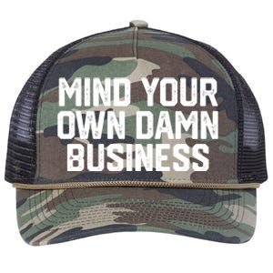 Mind Your Own Damn Business Harris Waltz 2024 Election Retro Rope Trucker Hat Cap