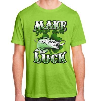 Make Your Own Luck Patrick's Day St Patty's Shamrock Fish Lucky Fishing Adult ChromaSoft Performance T-Shirt