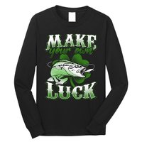 Make Your Own Luck Patrick's Day St Patty's Shamrock Fish Lucky Fishing Long Sleeve Shirt